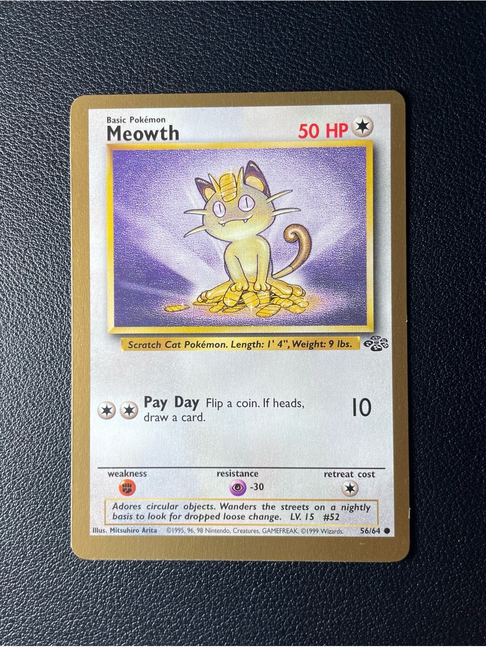 Meowth #56/Gold Border/Pokemon Jungle